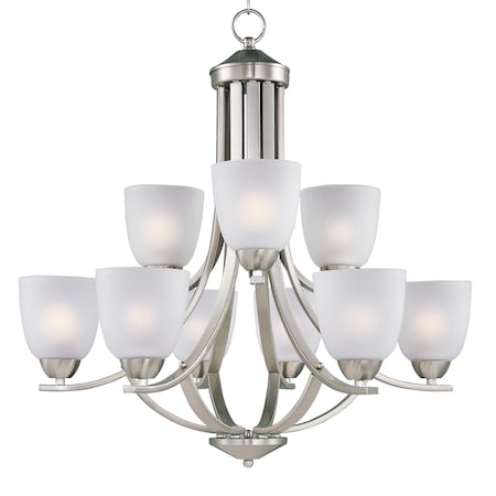 Axis 9-Light 28 Wide Satin Nickel Chandelier